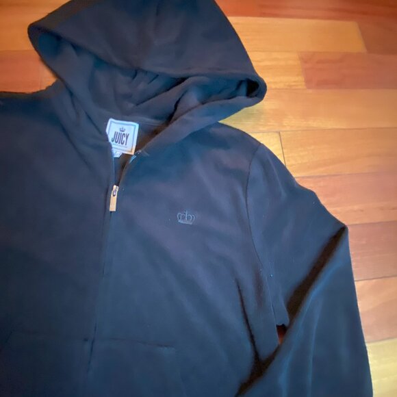 Juicy Couture Sweat Jacket size Large Juniors Black - Picture 5 of 10